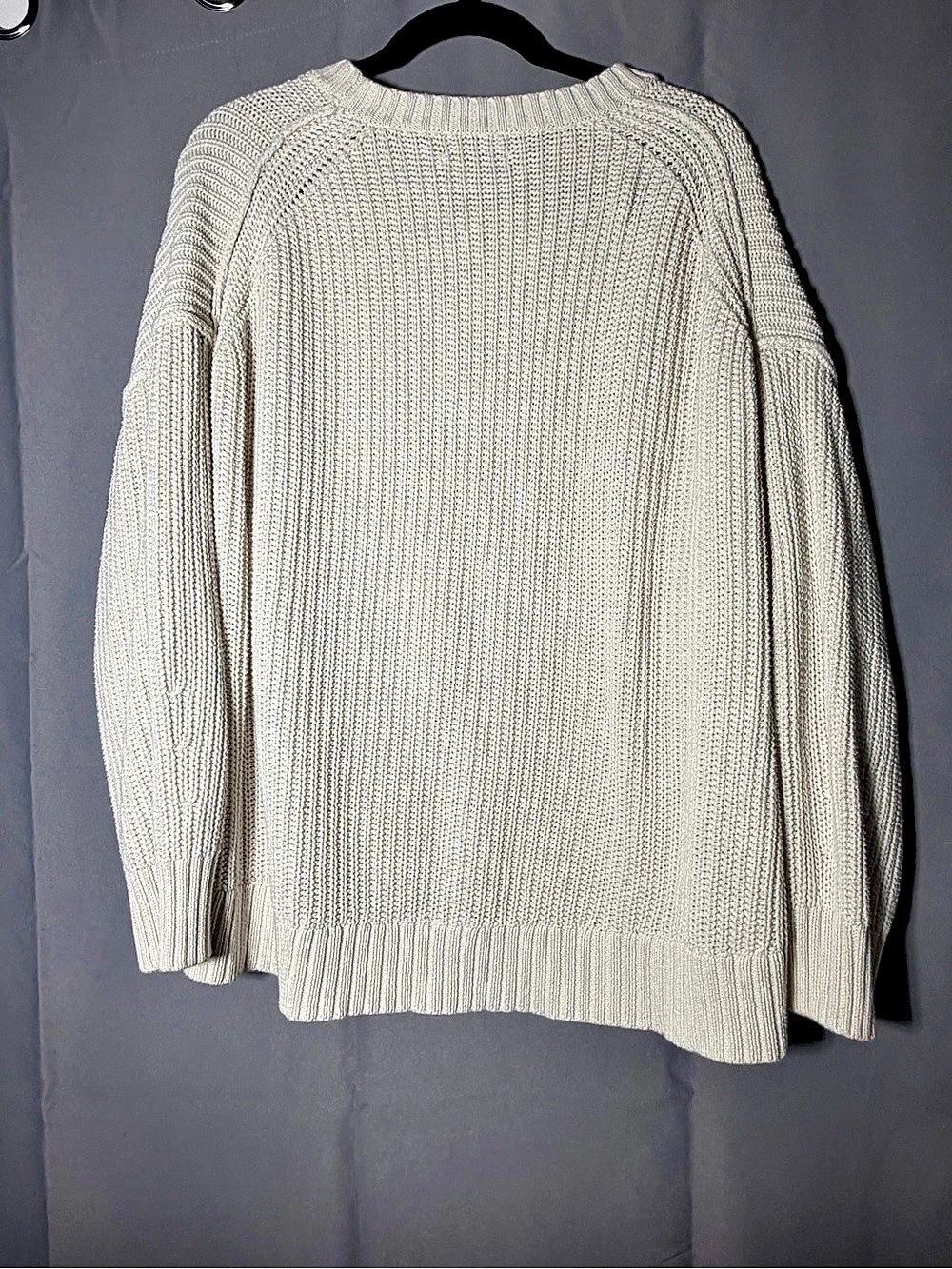 American Eagle Cream Knit Crewneck Sweater - Picture 2 of 3